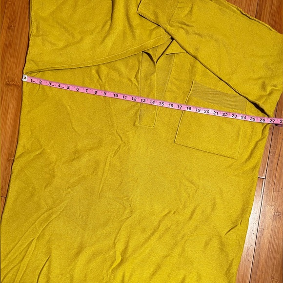 FREE PEOPLE Dana Maxi Luxe Polo Cashmere Sweater Dress Gold Size L. - Picture 9 of 16